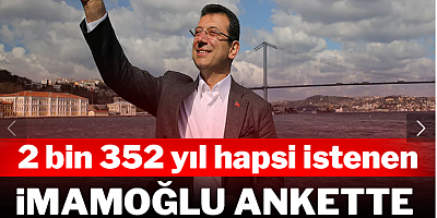 2 bin 352 yıl hapsi istenen İmamoğlu ankette fark attı