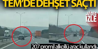 207 promil alkollü sürücü TEM'de böyle dehşet saçtı