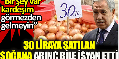 30 liraya satılan soğana Arınç bile isyan etti: Bir şey var kardeşim, görmezden gelmeyin