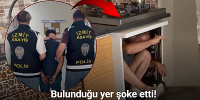 31 yıl hapis cezasıyla aranan hükümlü, bulaşık makinesi içinde yakalandı