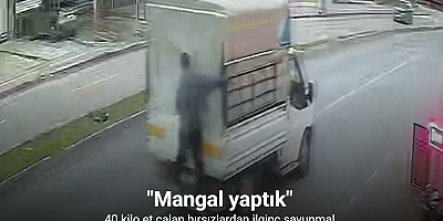 40 kilo et çalan hırsızlardan 
