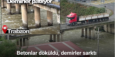 40 yıllık köprüde korkutan görüntü: Betonlar döküldü, demirler sarktı