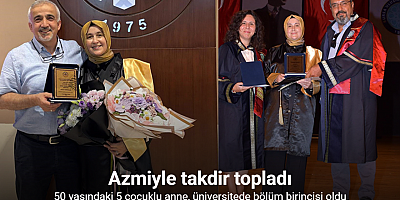 50 yaşındaki 5 çocuklu anne, üniversitede bölüm birincisi oldu
