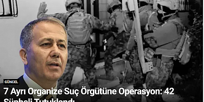 7 Ayrı Organize Suç Örgütüne Operasyon: 42 Şüpheli Tutuklandı
