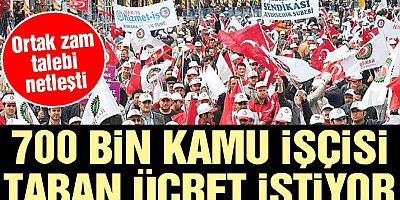 700 bin kamu işçisi taban ücret istiyor
