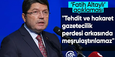 Adalet Bakanı Tunç’tan Fatih Altaylı'nın Tutuklanmasına İlişkin Açıklama: 