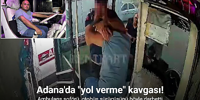 Adana’da ambulans ve otobüs sürücüleri arasında 