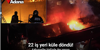 Adana’da halde çıkan yangında 22 iş yeri kullanılamaz hale geldi