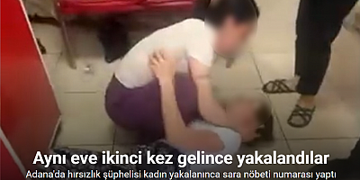 Adana’da hırsızlık şüphelisi kadın yakalanınca sara nöbeti numarası yaptı