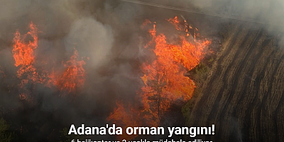 Adana’da orman yangınına 6 helikopter ve 2 uçakla müdahale ediliyor