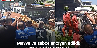 Adana’da zabıta seyyar satıcılara operasyon yaptı, ürünleri ziyan etti