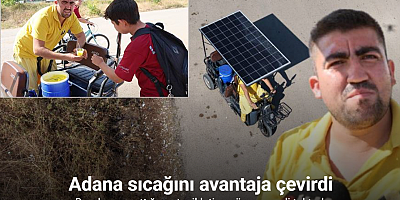Adana sıcağını avantaja çevirdi: Dondurma sattığı motosikletine güneş paneli taktırdı