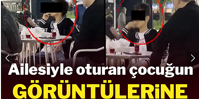 Ailesiyle oturan çocuğun gizlice çekilen görüntülerine tepki yağdı!