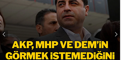 AKP-MHP ve DEM Parti'nin görmek istemediğini Demirtaş söyledi