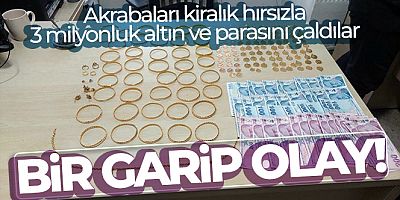 Akrabaları kiralık hırsızla 3 milyonluk altın ve parasını çaldılar