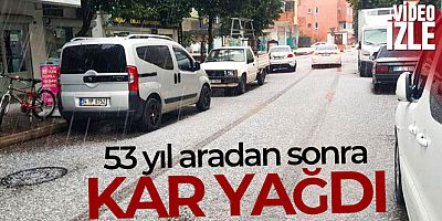 Alanya'ya 53 yıl aradan sonra kar yağdı