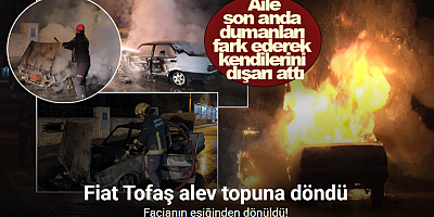 Alev topuna dönen Tofaş’tan geriye demir yığını kaldı