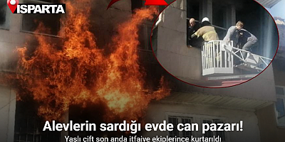Alevlerin sardığı evde can pazarı: Yaşlı çift son anda itfaiye ekiplerince kurtarıldı