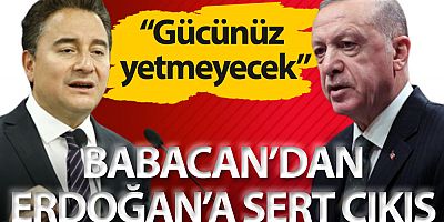 Ali Babacan: DEVA’yı durdurmaya gücünüz yetmeyecek