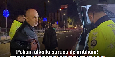 Alkollü sürücü ‘burada çevirme olmaz’ dedi, yoldan geçen araçları durdurmaya çalıştı