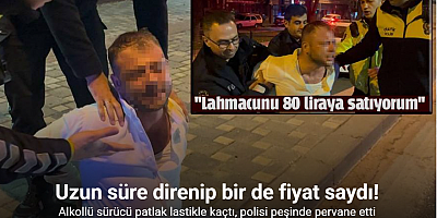 Alkollü sürücü patlak lastikle kaçtı, polisi peşinde pervane etti: 