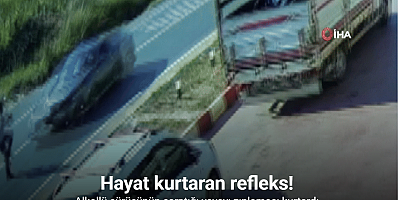 Alkollü sürücünün çarptığı yayayı zıplaması kurtardı