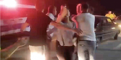 Alkollü sürücünün kızı basın mensubuna saldırdı