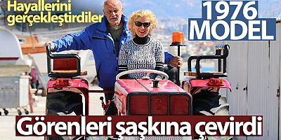 Alman çift, 1976 model traktöre aldığı fiyattan fazla masraf ederek hayalini gerçekleştirdi