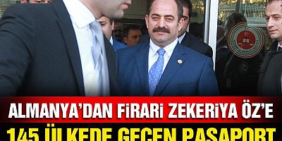 Almanya’dan Zekeriya Öz’e 145 ülkede geçen pasaport