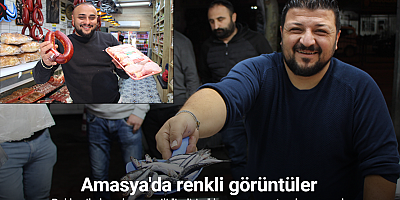 Amasya’da balıkçı ile kasabın esprili 