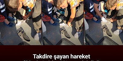 Ambulans şoförü çocuğu yalın ayak bırakmadı, istasyona galoşla döndü