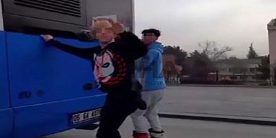 Ankara'da patenli gençlerin tehlikeli yolculuğu kamerada