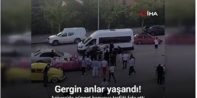 Ankara’da sünnet konvoyu trafiği felç etti