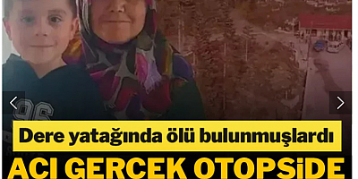 Anne ve oğlu dere yatağında ölü bulunmuştu! Acı gerçek otopside ortaya çıktı
