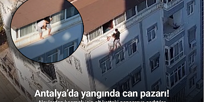 Antalya’da 5 katlı binanın terasındaki yangında can pazarı