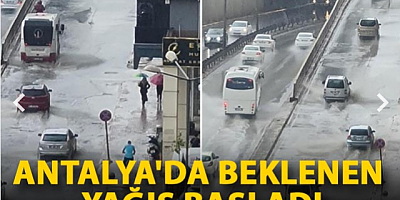 SON DAKİKA Antalya'da beklenen yağış başladı