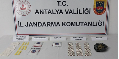 Antalya’da uyuşturucu operasyonunda çok sayıda madde ele geçirildi