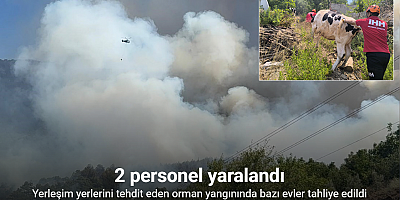 Antalya’da yerleşim yerlerini tehdit eden orman yangınında bazı evler tahliye edildi