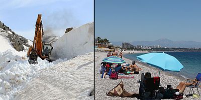 Antalya Mayıs ayını zirvede kar, sahilde deniz keyfiyle yaşıyor
