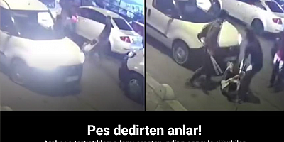 Arabada tartıştıkları adamı araçtan indirip sopayla dövdüler
