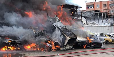 Araçlar küle döndü