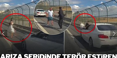 Arıza şeridinde terör estiren şoföre meydan dayağı