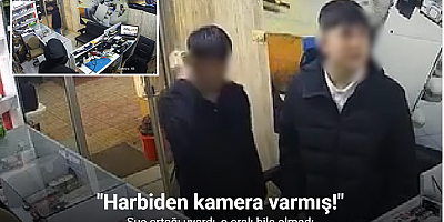 Arkadaşının ‘kamera var’ demesine aldırış etmeyen hırsız telefonu çaldı