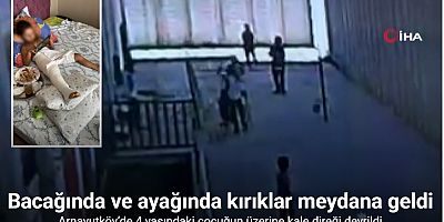 Arnavutköy’de 4 yaşındaki çocuğun üzerine kale direği devrildi