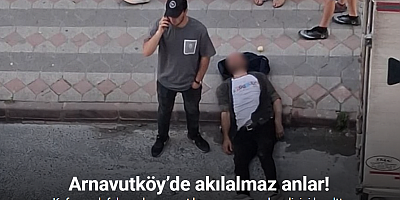 Arnavutköy’de akılalmaz anlar: Kafasını defalarca kamyonet kasasına vurup kendisini bayılttı