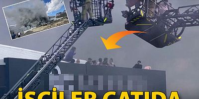 Arnavutköy'de fabrikada yangın; işçiler çatıda mahsur kaldı