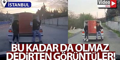 Arnavutköy'de tehlikeli taşımacılık cep telefonu kamerasına yansıdı