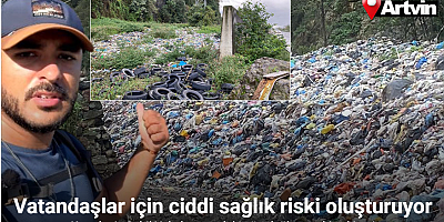 Artvin’de Karadeniz Sahil Yolu kenarındaki çöp dağları tepki çekiyor