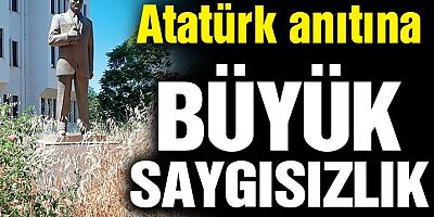 Atatürk anıtına büyük saygısızlık
