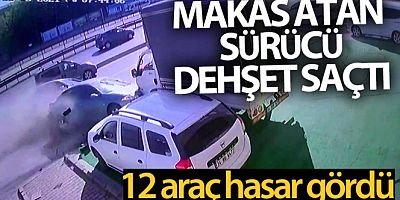 Avcılar'da makas atan sürücü dehşet saçtı, 12 araç hasar gördü